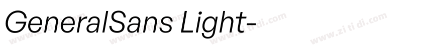GeneralSans Light字体转换